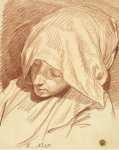 Greuze Jean-Baptiste Head of a Woman in a Hood - Hermitage